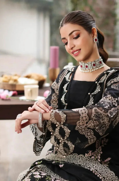 3PC Unstitched Dhanak Embroidered Shirt With Heavy Embroidered Shawl - RC 1185