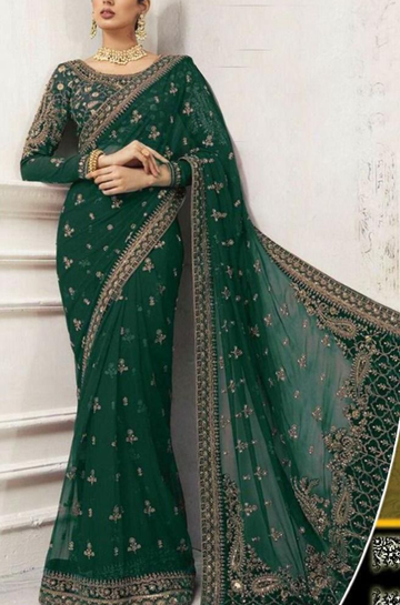 3PC Unstitched Net Exclusive Saree - RC 1388