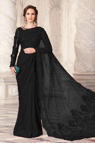 3PC Unstitched Net Exclusive Saree - RC 1394
