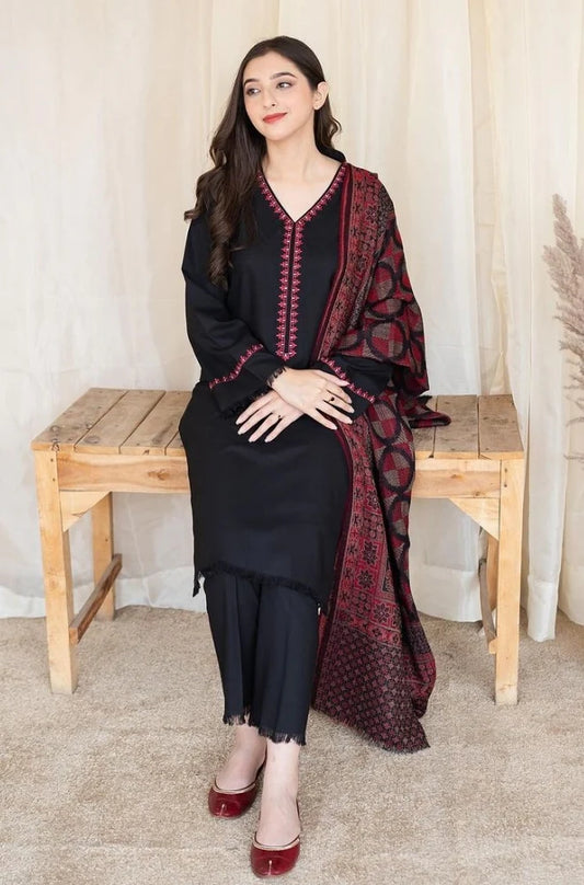 Aisling - 3PC Unstitched Lawn Embroidered Shirt with Swiss lawn Dubatta and Trouser - RC 1011