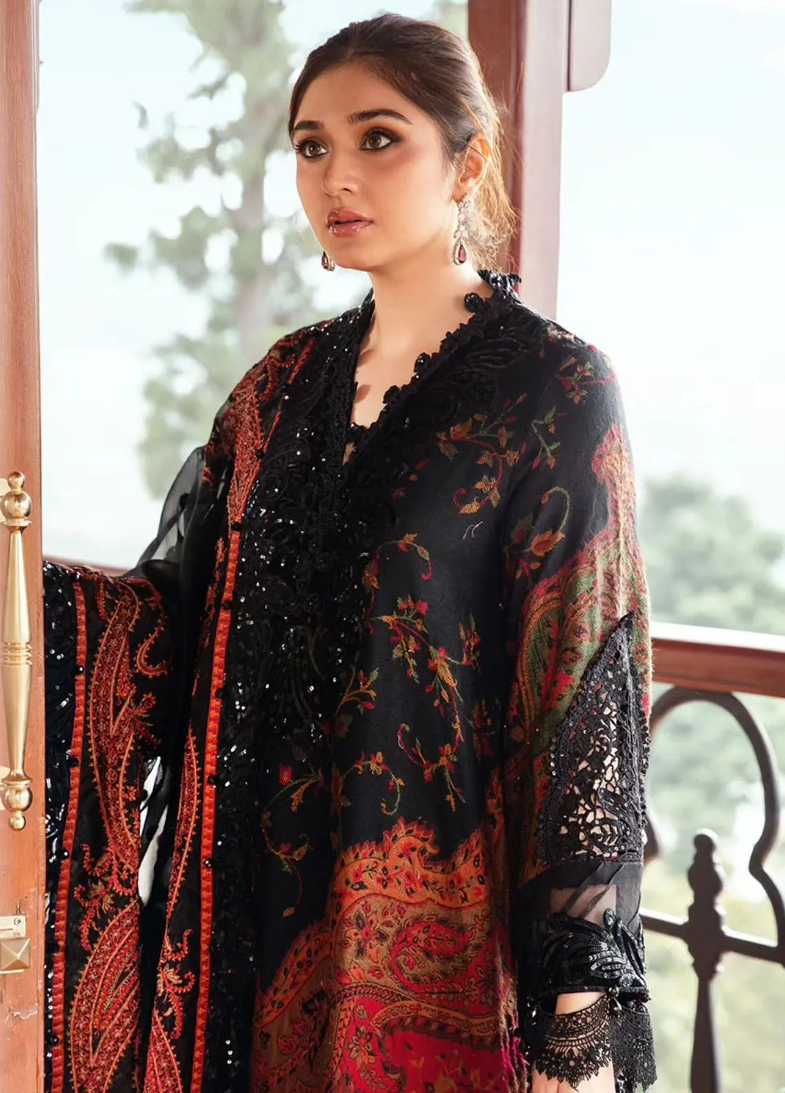 MARIA B Printed Patch Emb Lawn 3 Piece Unstitched Suit-RC 1002