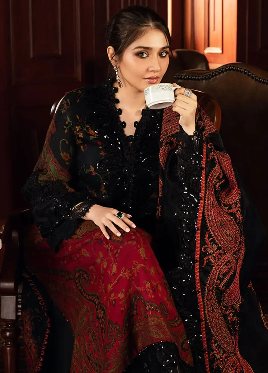 MARIA B Printed Patch Emb Lawn 3 Piece Unstitched Suit-RC 1002